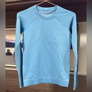 lululemon restless womens top in aqua smoke size 6